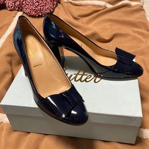 Navy blue patent leather Butter “REBEL” Patent high heel pump